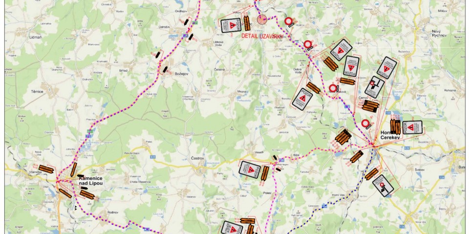 Dopravní omezení uzavírka